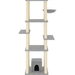 MAISON EXCLUSIVE - Arbre à chat avec griffoirs en sisal gris clair 154 cm