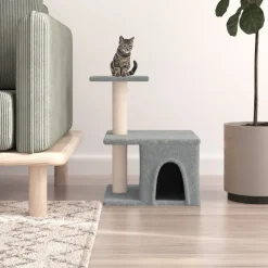 MAISON EXCLUSIVE - Arbre à chat avec griffoirs en sisal gris clair 48 cm