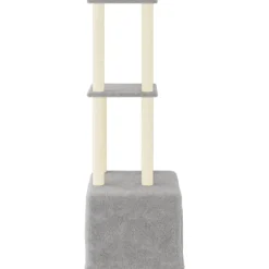 MAISON EXCLUSIVE - Arbre à chat avec griffoirs en sisal gris clair 133,5 cm