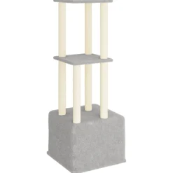 MAISON EXCLUSIVE - Arbre à chat avec griffoirs en sisal gris clair 133,5 cm