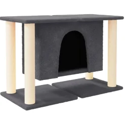 MAISON EXCLUSIVE - Arbre à chat avec griffoirs en sisal gris foncé 50 cm