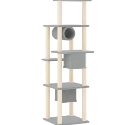 MAISON EXCLUSIVE - Arbre à chat avec griffoirs en sisal gris clair 169 cm