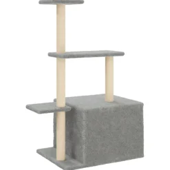 MAISON EXCLUSIVE - Arbre à chat avec griffoirs en sisal gris clair 110 cm