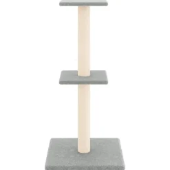 MAISON EXCLUSIVE - Arbre à chat avec griffoirs en sisal gris clair 73 cm