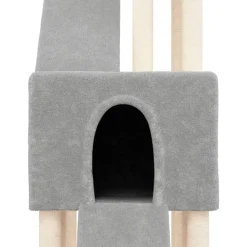 MAISON EXCLUSIVE - Arbre à chat avec griffoirs en sisal gris clair 190 cm