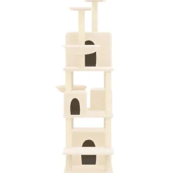 MAISON EXCLUSIVE - Arbre à chat avec griffoirs en sisal crème 180 cm