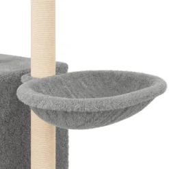 MAISON EXCLUSIVE - Arbre à chat avec griffoirs en sisal gris clair 145 cm
