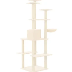 MAISON EXCLUSIVE - Arbre à chat avec griffoirs en sisal crème 167 cm