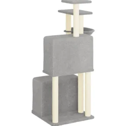 MAISON EXCLUSIVE - Arbre à chat avec griffoirs en sisal gris clair 122 cm