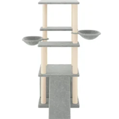 MAISON EXCLUSIVE - Arbre à chat avec griffoirs en sisal gris clair 133 cm