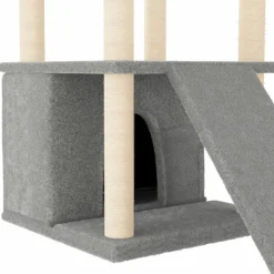 MAISON EXCLUSIVE - Arbre à chat avec griffoirs en sisal gris clair 133 cm