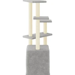 MAISON EXCLUSIVE - Arbre à chat avec griffoirs en sisal gris clair 107,5 cm