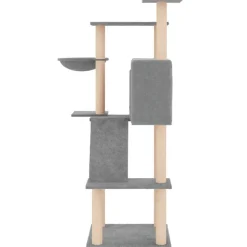 MAISON EXCLUSIVE - Arbre à chat avec griffoirs en sisal gris clair 143 cm