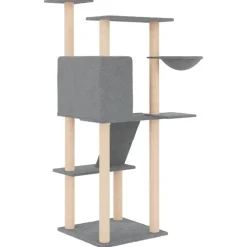MAISON EXCLUSIVE - Arbre à chat avec griffoirs en sisal gris clair 143 cm