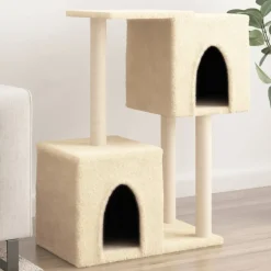 MAISON EXCLUSIVE - Arbre à chat avec griffoirs en sisal crème 86 cm