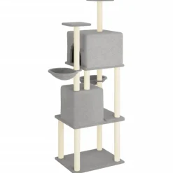 MAISON EXCLUSIVE - Arbre à chat avec griffoirs en sisal gris clair 180 cm