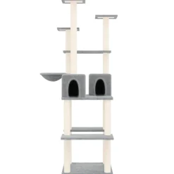 MAISON EXCLUSIVE - Arbre à chat avec griffoirs en sisal gris clair 167 cm