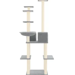 MAISON EXCLUSIVE - Arbre à chat avec griffoirs en sisal gris clair 167 cm