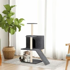 MAISON EXCLUSIVE - Arbre à chat avec griffoirs en sisal gris foncé 82 cm