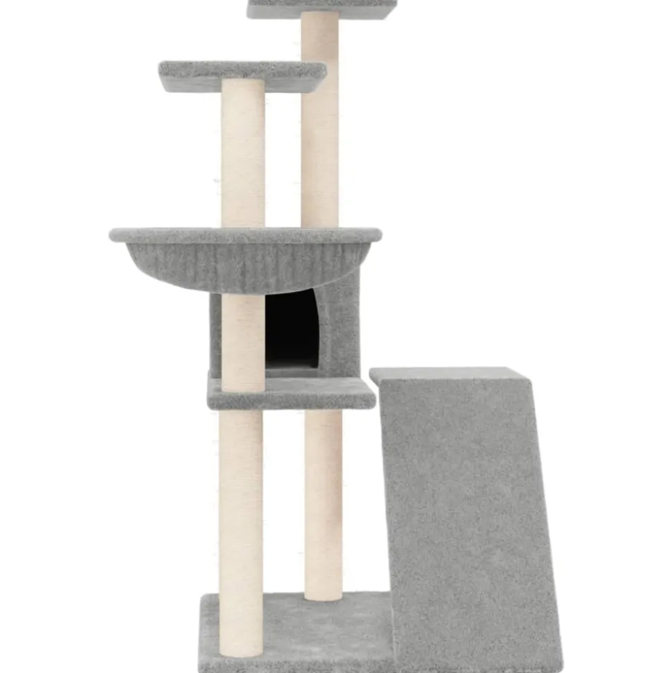 MAISON EXCLUSIVE - Arbre à chat avec griffoirs en sisal gris clair 94 cm