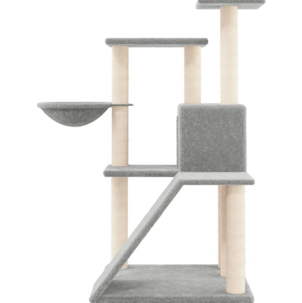 MAISON EXCLUSIVE - Arbre à chat avec griffoirs en sisal gris clair 94 cm