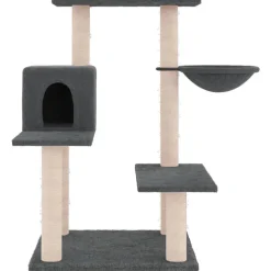 MAISON EXCLUSIVE - Arbre à chat avec griffoirs en sisal gris foncé 82,5 cm