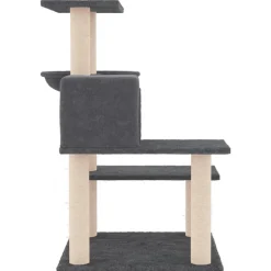MAISON EXCLUSIVE - Arbre à chat avec griffoirs en sisal gris foncé 82,5 cm