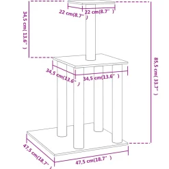MAISON EXCLUSIVE - Arbre à chat avec griffoirs en sisal crème 85,5 cm