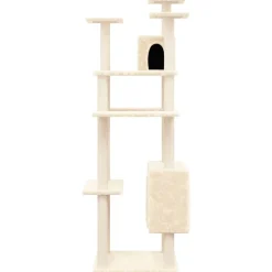 MAISON EXCLUSIVE - Arbre à chat avec griffoirs en sisal crème 162 cm