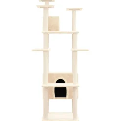 MAISON EXCLUSIVE - Arbre à chat avec griffoirs en sisal crème 162 cm