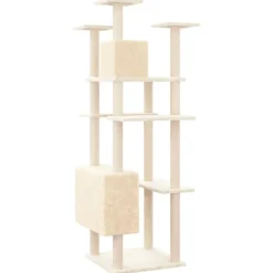 MAISON EXCLUSIVE - Arbre à chat avec griffoirs en sisal crème 162 cm