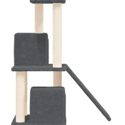 MAISON EXCLUSIVE - Arbre à chat avec griffoirs en sisal gris foncé 82 cm