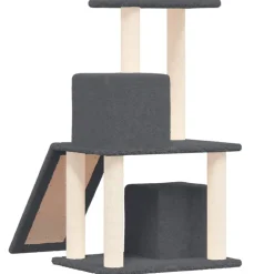 MAISON EXCLUSIVE - Arbre à chat avec griffoirs en sisal gris foncé 82 cm