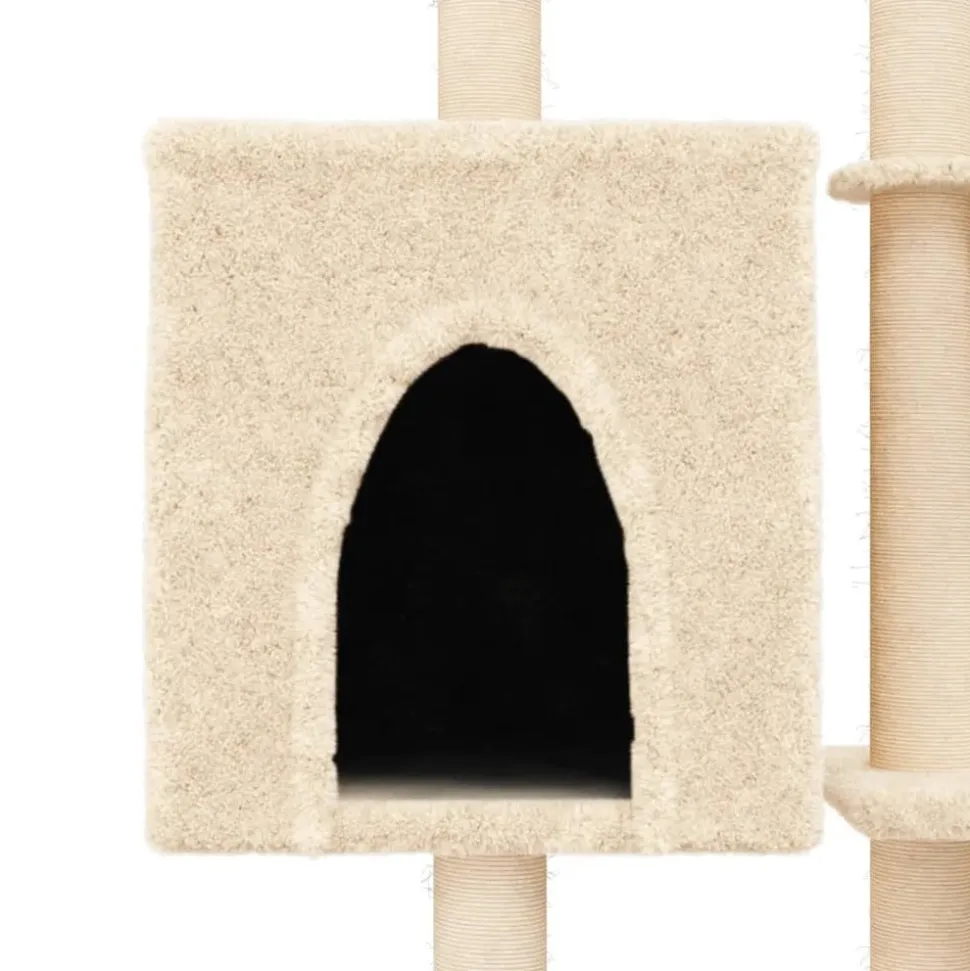 MAISON EXCLUSIVE - Arbre à chat avec griffoirs en sisal crème 145 cm
