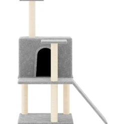 MAISON EXCLUSIVE - Arbre à chat avec griffoirs en sisal gris clair 109 cm