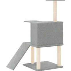 MAISON EXCLUSIVE - Arbre à chat avec griffoirs en sisal gris clair 109 cm