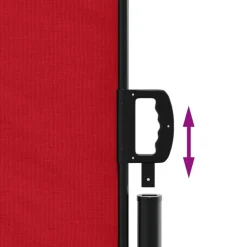 MAISON EXCLUSIVE - Auvent latéral rétractable rouge 220x1200 cm
