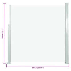 MAISON EXCLUSIVE - Auvent latéral rétractable de patio 140x300 cm crème