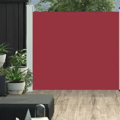 MAISON EXCLUSIVE - Auvent latéral rétractable de patio 170x300 cm rouge