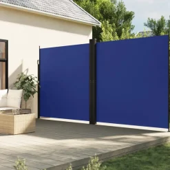 MAISON EXCLUSIVE - Auvent latéral rétractable bleu 220x1200 cm