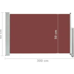 MAISON EXCLUSIVE - Auvent latéral rétractable de patio 60x300 cm marron