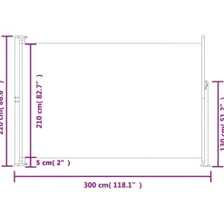 MAISON EXCLUSIVE - Auvent latéral rétractable de patio 220x300 cm marron