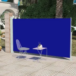 MAISON EXCLUSIVE - Auvent latéral rétractable de patio 160x300 cm bleu