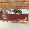 MAISON EXCLUSIVE - Auvent latéral rétractable de patio 140x600 cm rouge