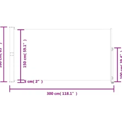 MAISON EXCLUSIVE - Auvent latéral rétractable de patio 160 x 300 cm blanc cassé