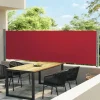 MAISON EXCLUSIVE - Auvent latéral rétractable de patio 140x600 cm rouge