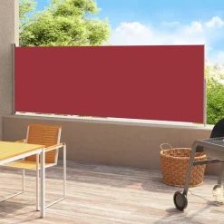 MAISON EXCLUSIVE - Auvent latéral rétractable de patio 220x500 cm rouge