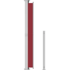 MAISON EXCLUSIVE - Auvent latéral rétractable de patio 220x500 cm rouge