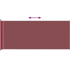 MAISON EXCLUSIVE - Auvent latéral rétractable de patio 220x500 cm rouge
