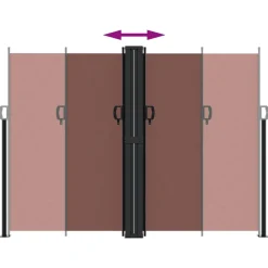 MAISON EXCLUSIVE - Auvent latéral rétractable marron 180x1200 cm